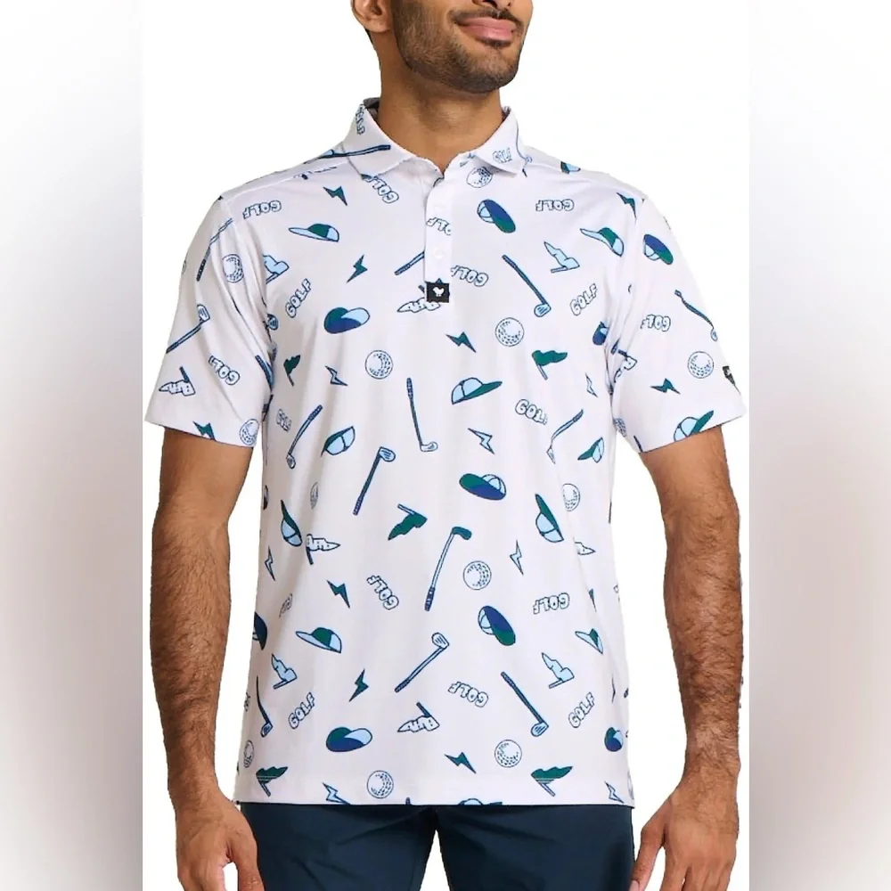BAD BIRDIE YARD SALE Golf POLO Short Sleeve Shirt Men’s Size X-Large